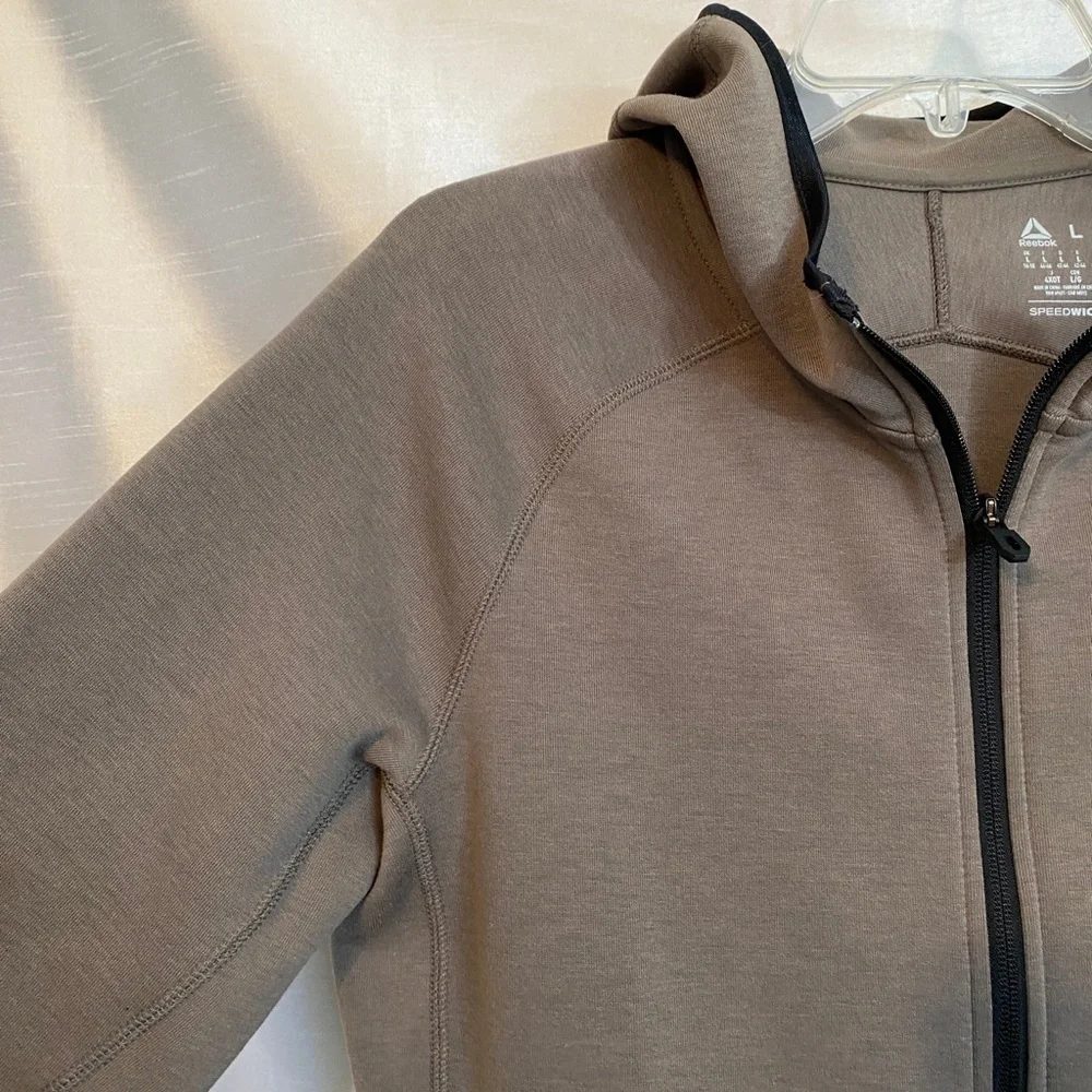 NWOT Reebok Full Zip Hoodie Brown  Ladies Lg - Picture 5 of 14